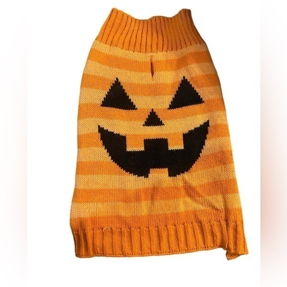 Halloween Dog Sweater - Size X-Small - Jack-o’-lantern - Picture 1 of 3